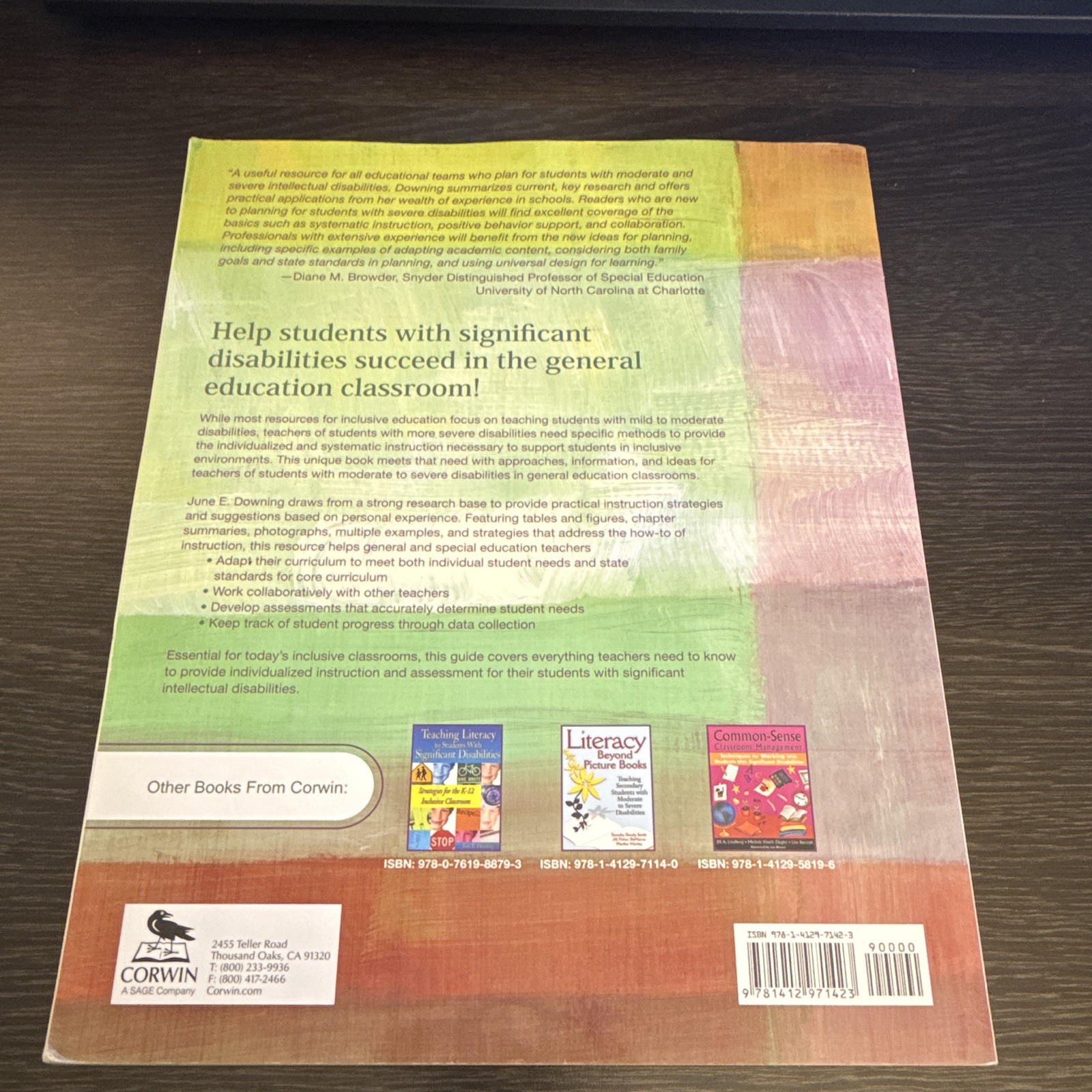 Corwin Academic Instruction Moderate & Severe Intell Disabilities Downing