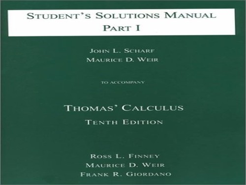Students Solutions Manual pt 2 – VERY GOOD