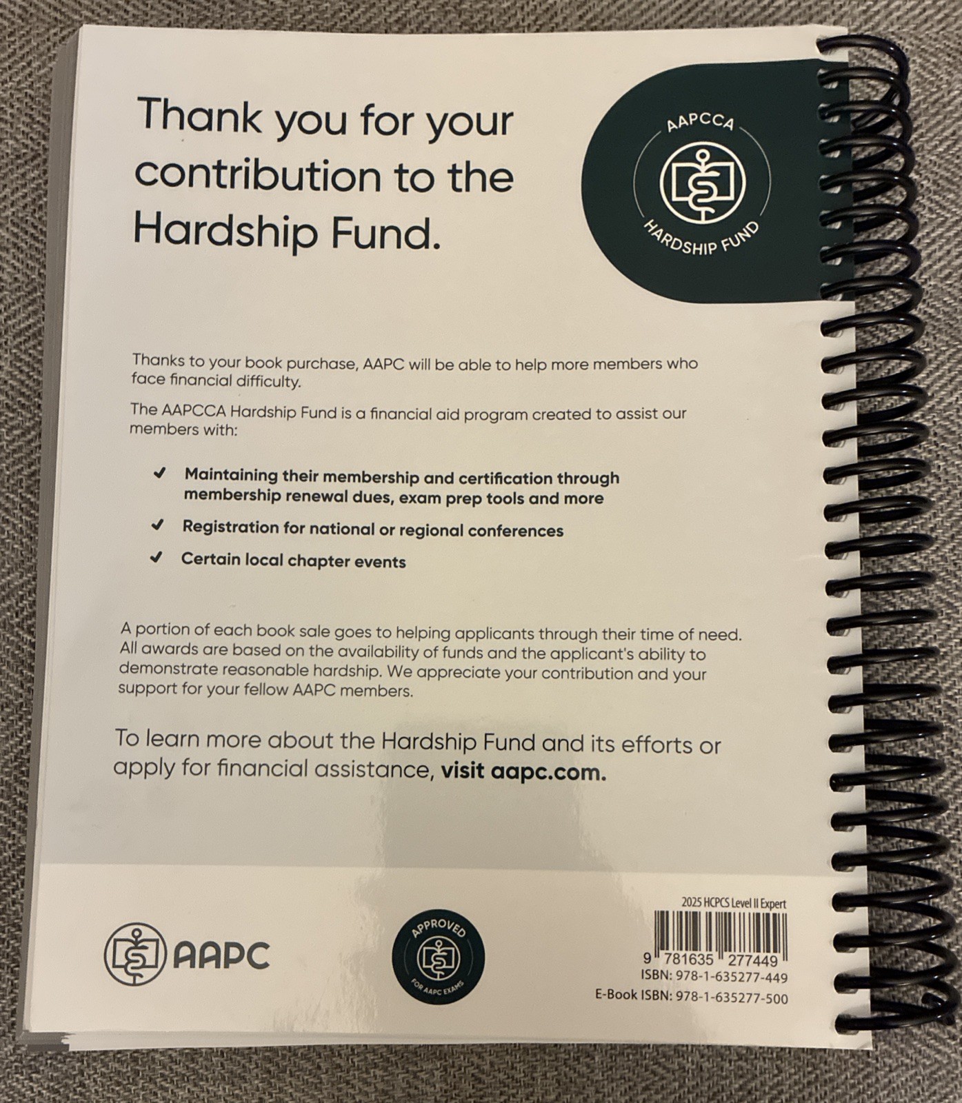 AAPC HCPCS Level II Expert 2025 Spiral Bound Textbook Medical Coding FREE SHIP