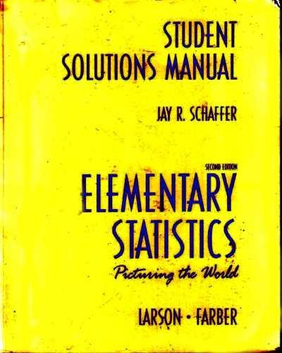 Elementary Statistics: Picturing – Paperback, by Schaffer Jay R.; – Very Good c