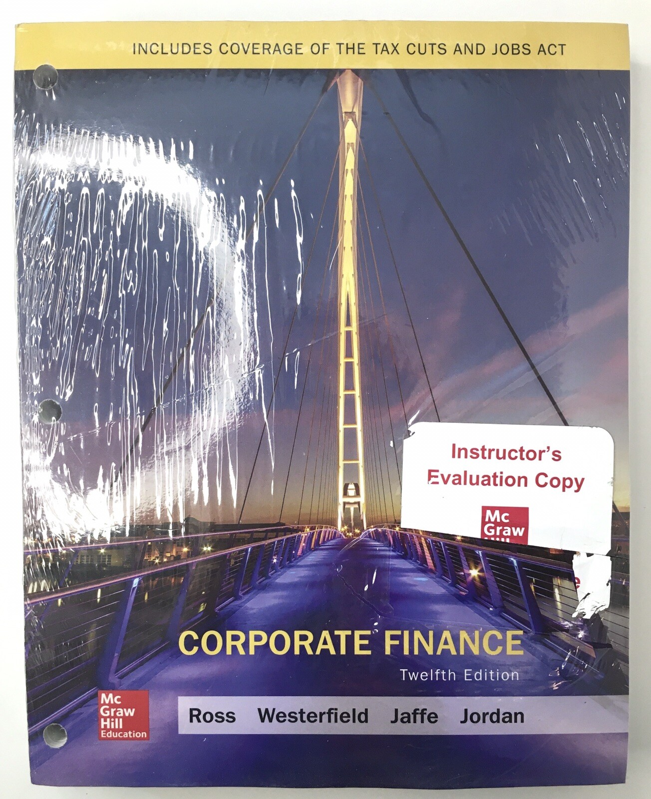 Corporate Finance 12th Edition McGraw Instructor’s Evaluation Copy SEALED