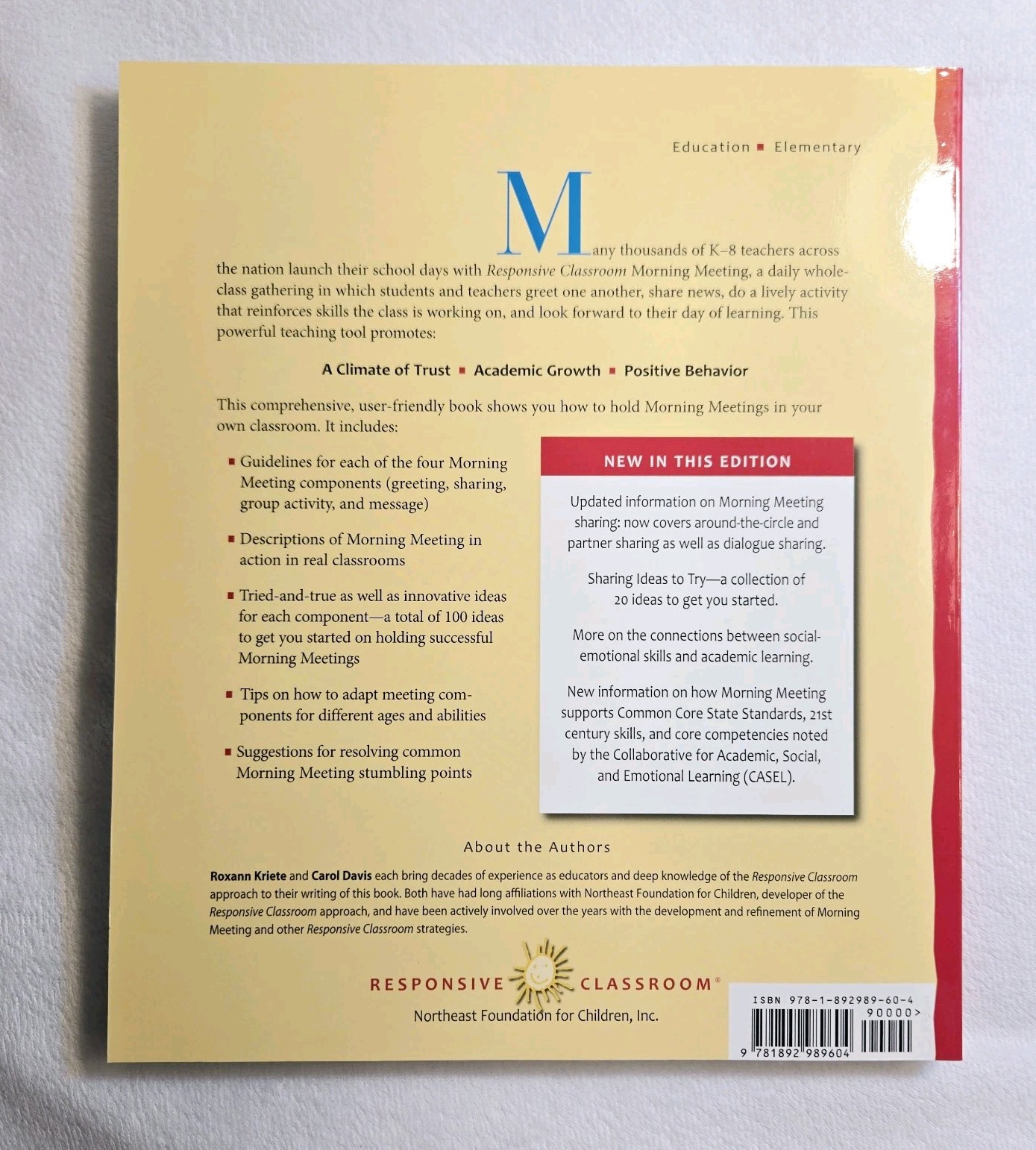 The Morning Meeting Book by Roxann Kriete, Carol Davis – Paperback – Like New