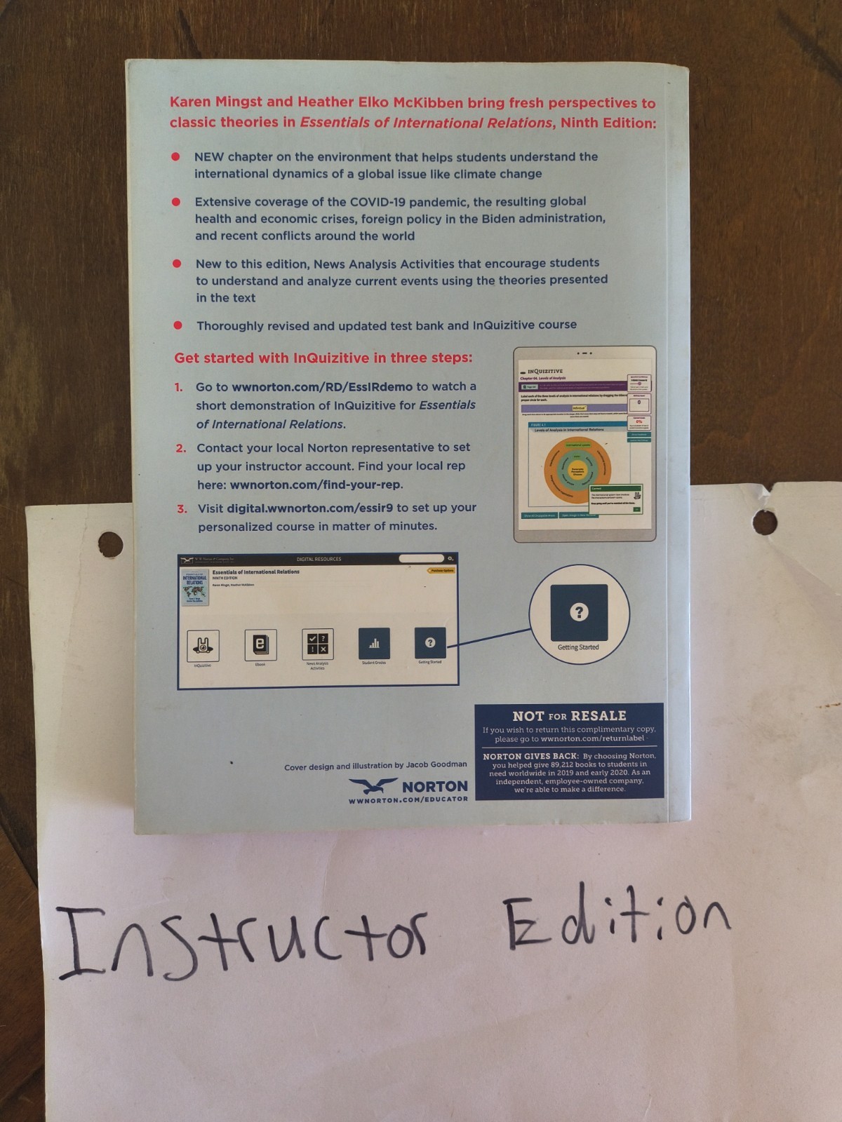 Instructor Edition: Essentials of International Relations