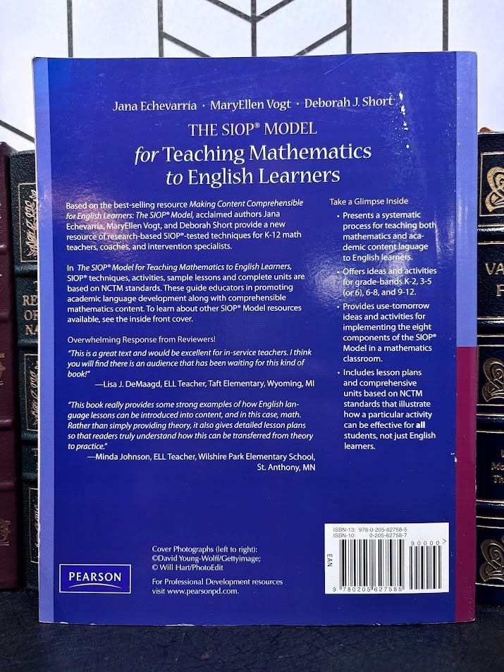 SIOP Model Teaching Mathematics English Learners Echevarria Vogt Short 2009 PB G
