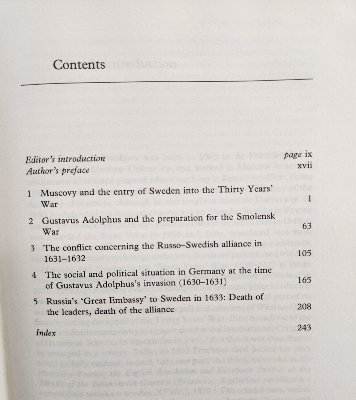Muscovy and Sweden in the Thirty Years‘ War, 1630-1635, Hardcover by Porshnev…