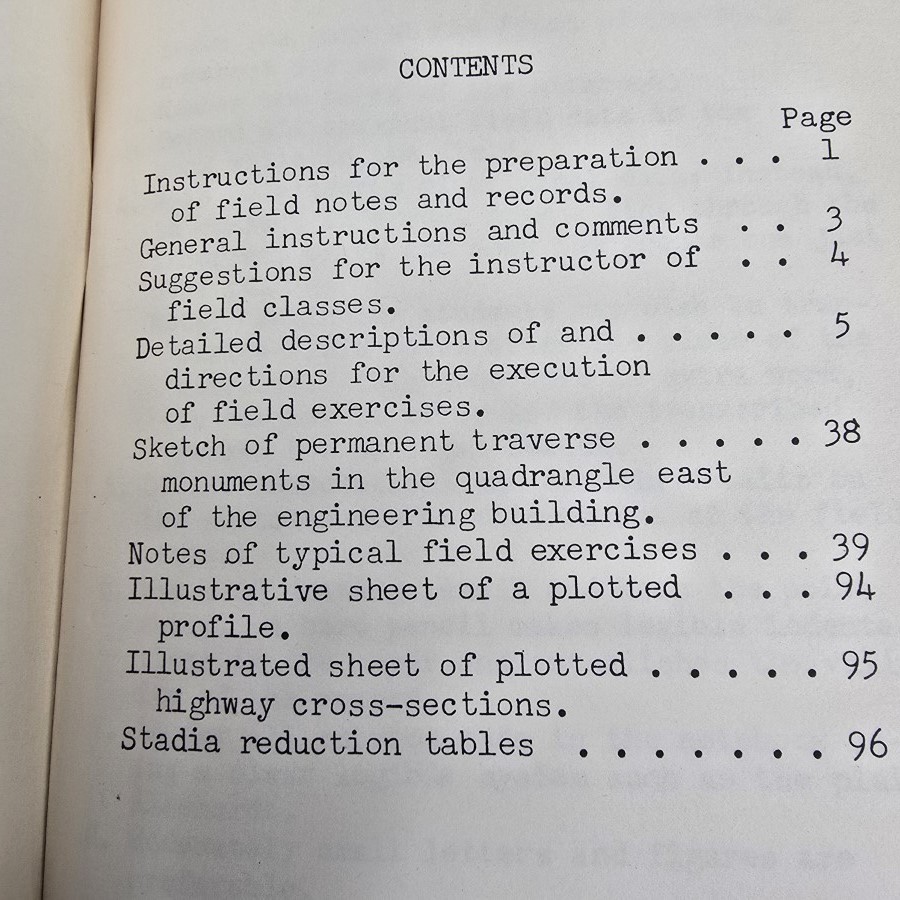 Elementary Surveying Field Manual Matlock Brookes Univ Oklahoma Text 1953 Book
