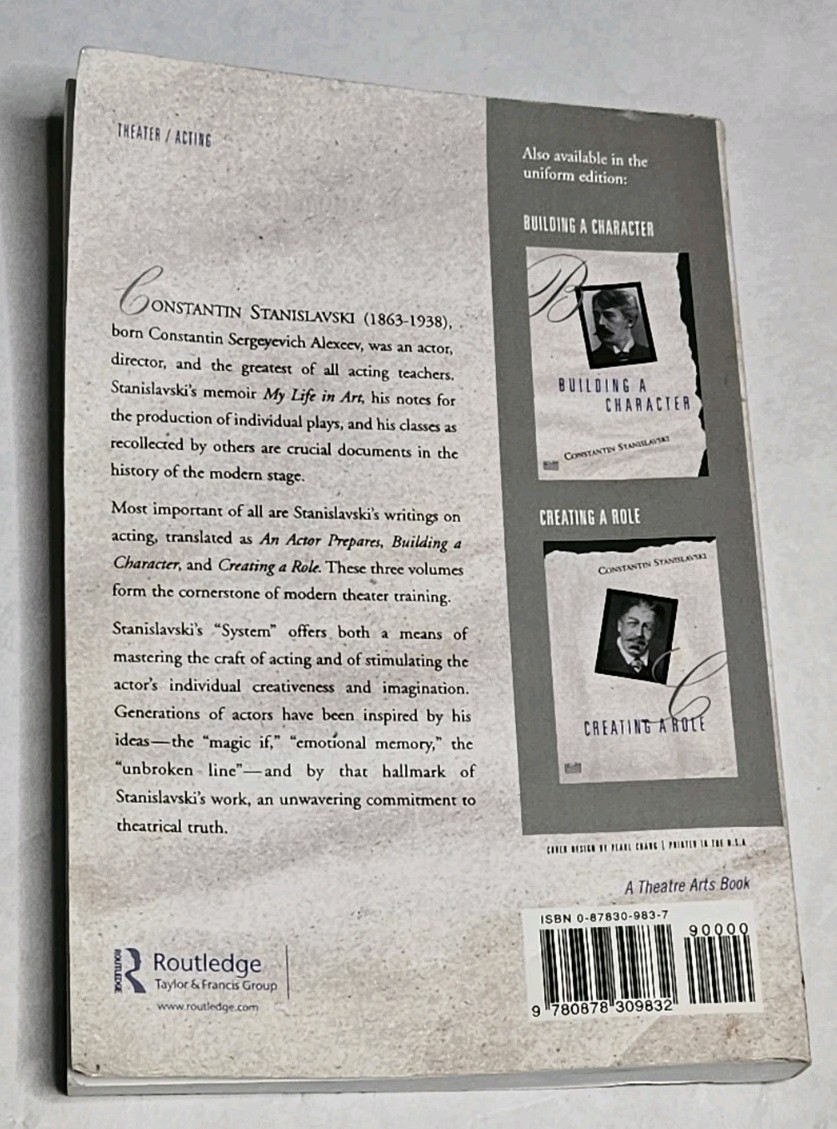Actor Prepares by Constantin Stanislavski (1989, Trade Paperback)