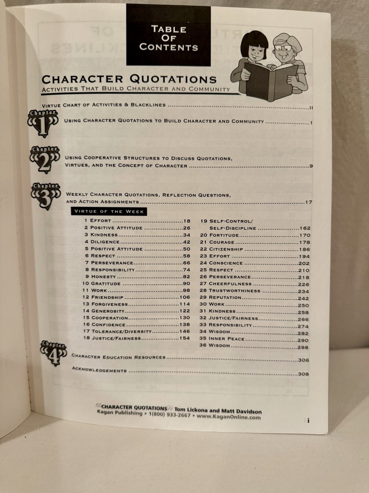 Character Quotations Grades 3-8 Kagan Publishing Tom Lickona/Matt Davidson