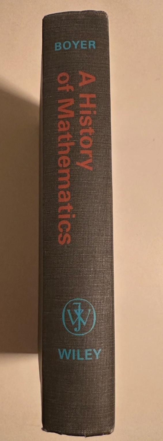 History of Mathematics Boyer 1968 Hardcover