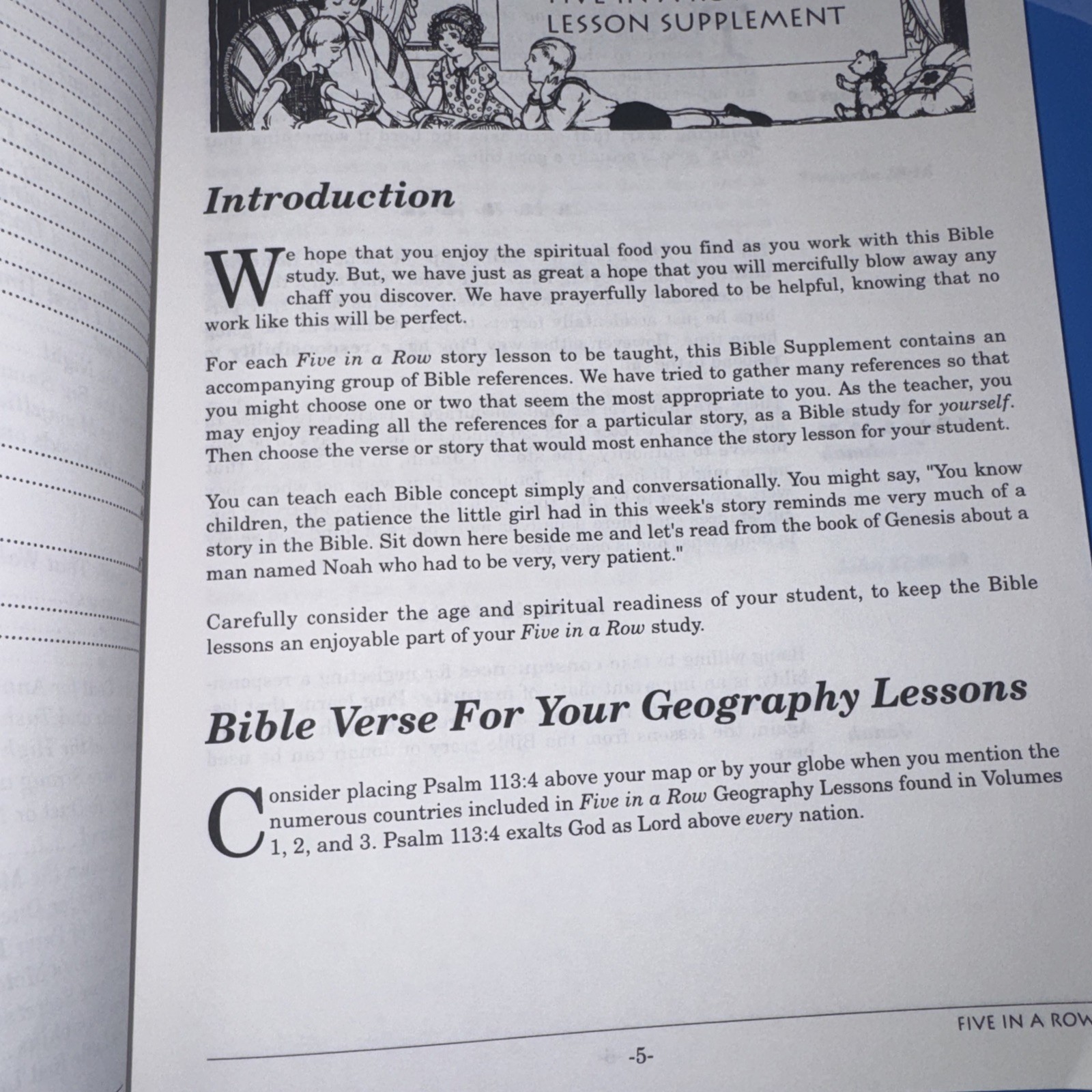 Five in a Row Christian Character & Bible Study Supplement Jane Claire Lambert
