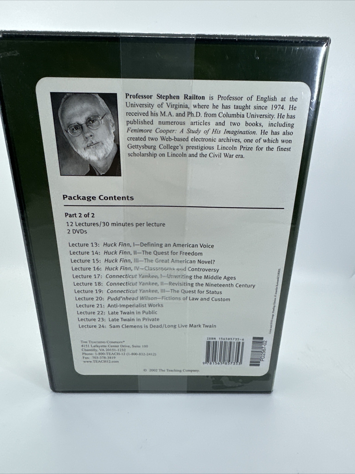 The Life and Work of Mark Twain by Stephen Railton (2002, Study Guide / DVD)