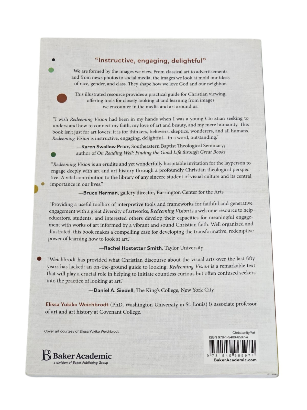 Redeeming Vision A Christian Guide to Looking at and Learning from Art Book 2023
