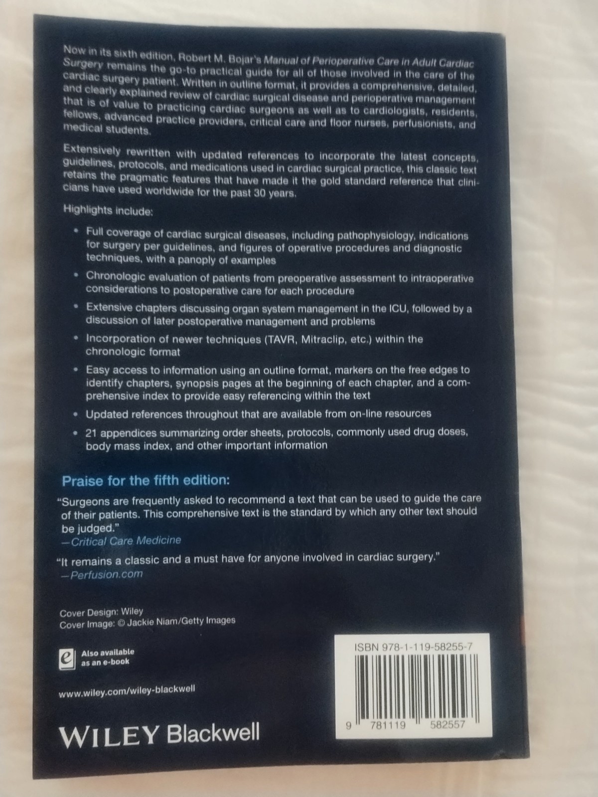 Manual of Perioperative Care in – Paperback, by Bojar Robert M – Very Good