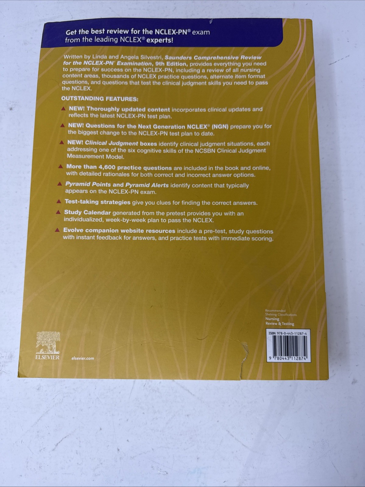 Comprehensive Review For The NCLEX- PN Exam 9th Ed *Unused W/ Cover Dam. W/code