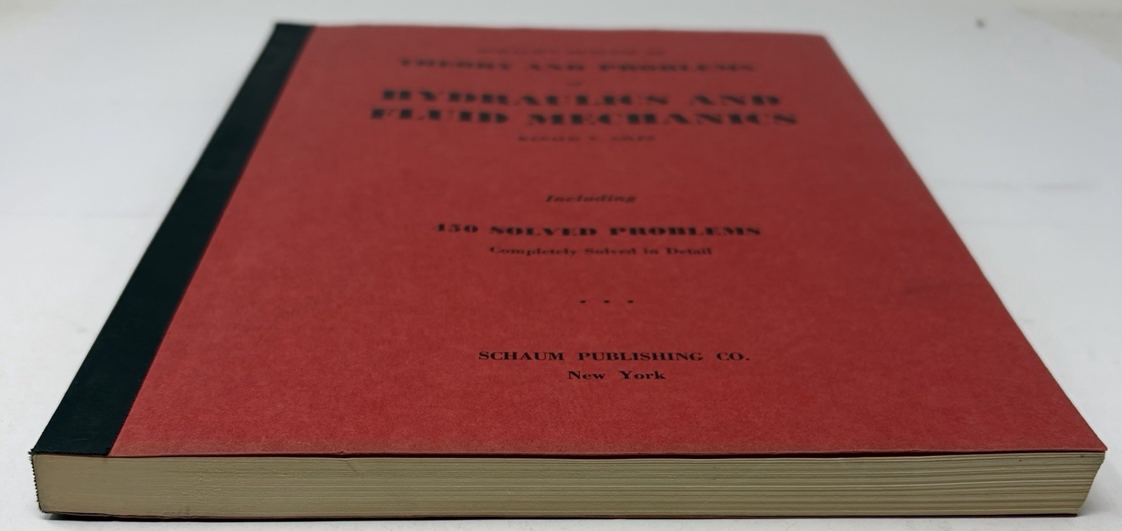 Schaum’s Theory & Problems Hydraulics & Fluid Mechanics Giles 1956 Book Vintage