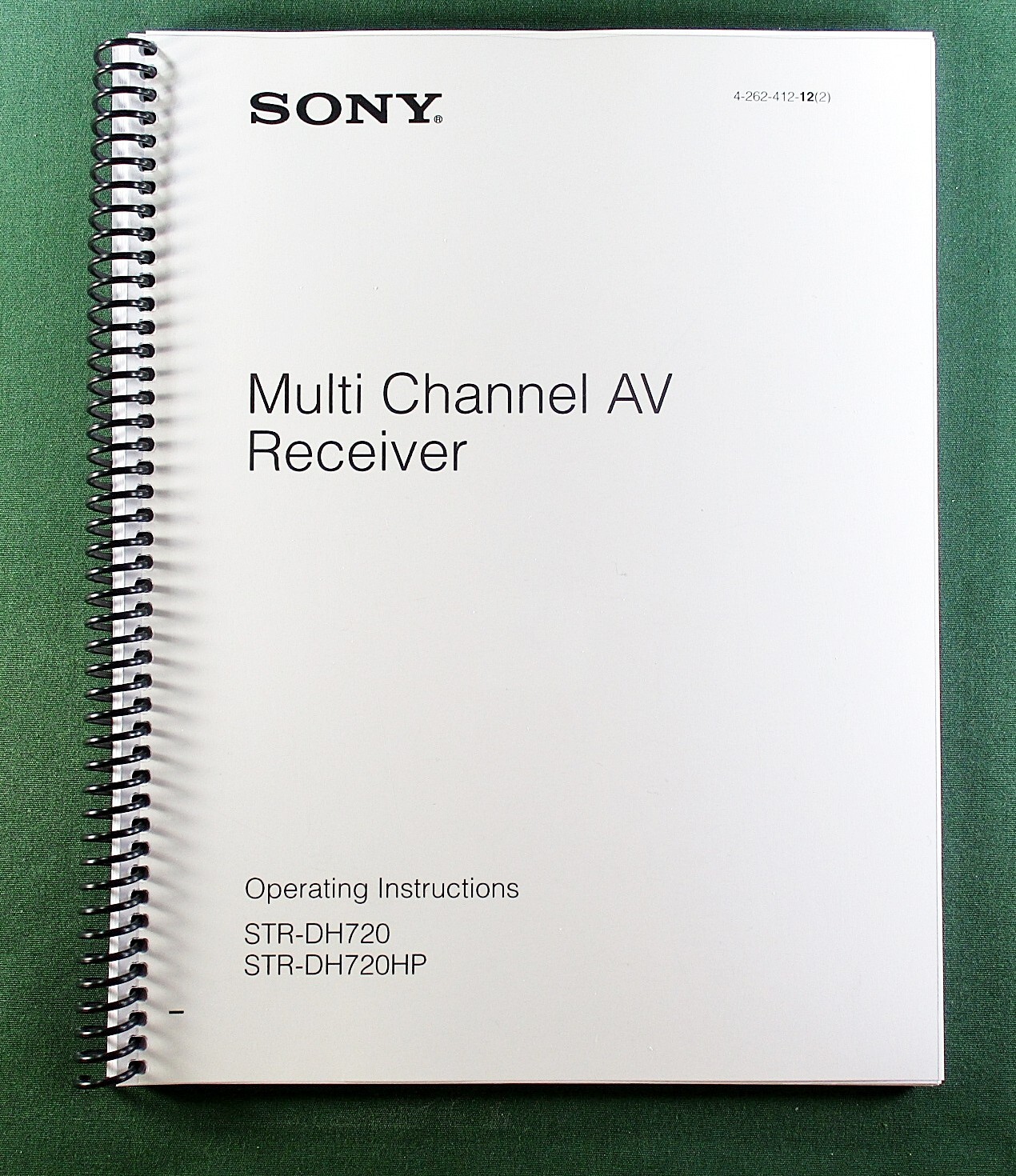 Sony STR-DH720 Instruction Manual: 88 Pages & Protective Covers!