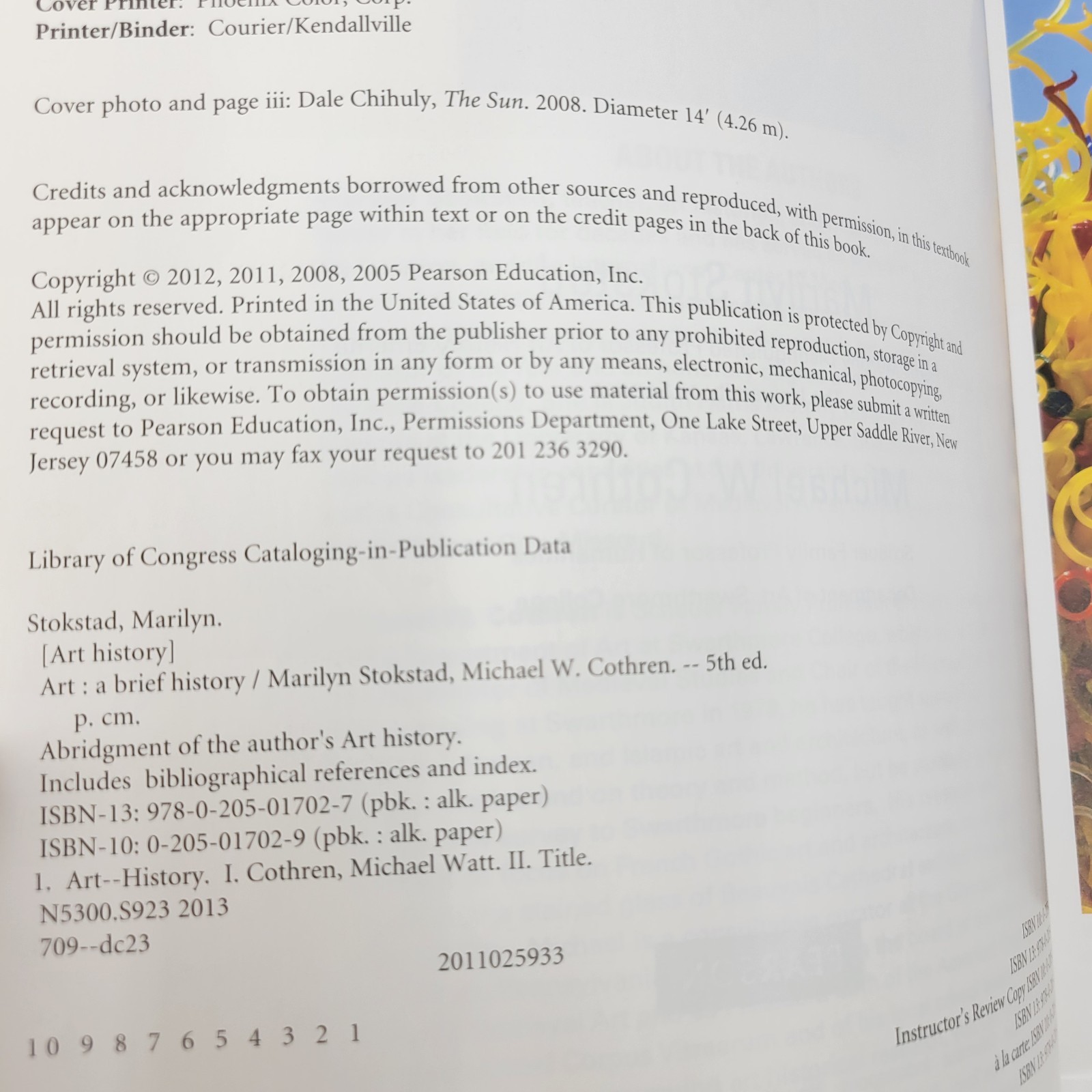 Art: A Brief History (5th Edition) Instructor’s Review Copy Textbook Stokstad