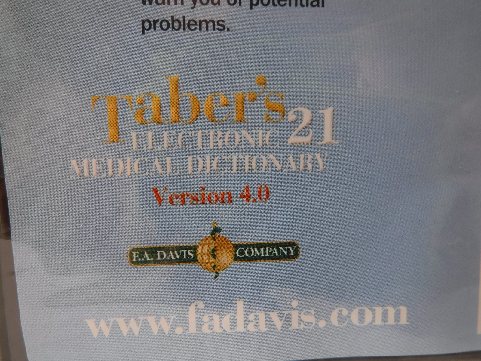 Taber’s 21 Electronic Medical Dictionary / Donald Venes 2009, CD-ROM Version 4.0