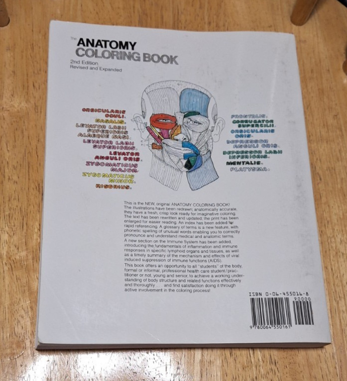 The Anatomy Coloring Book (2nd Edition), Kapit, Wynn; Elson, Lawrence M., Used;