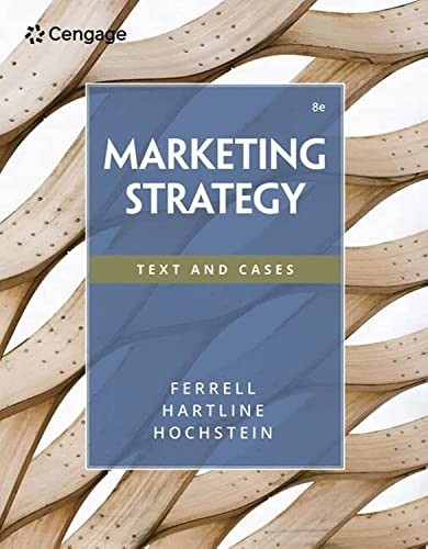 MARKETING STRATEGY by Michael Hartline Florida State University Paperback