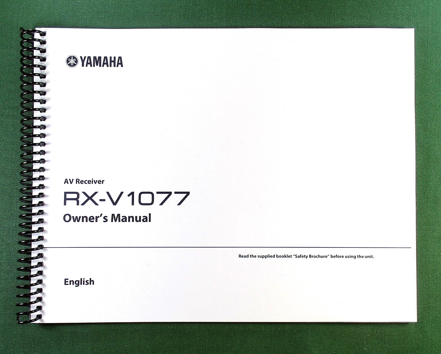 Yamaha RX-V1077 Instruction Manual: Full Color 156 Pages & Protective Covers!