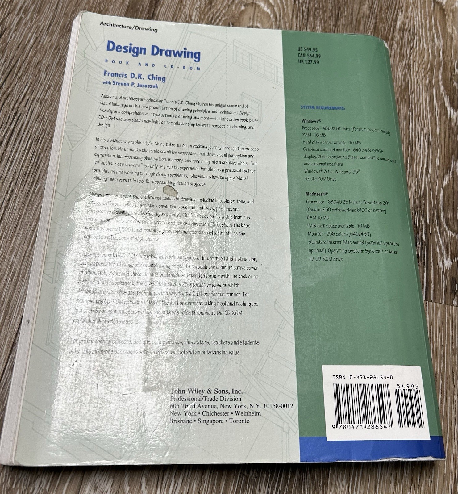 Design Drawing by Francis D.K. Ching and Steven P. Juroszek (1998) with CD!