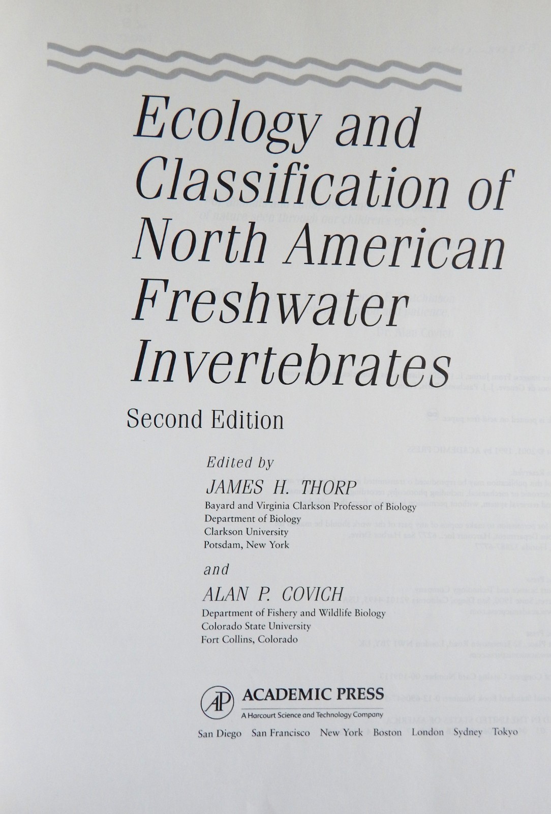 Ecology and Classification of North American Freshwater Invertebrates 2E Thorp