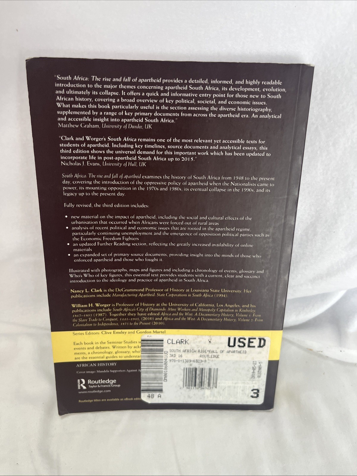Seminar Studies: South Africa : The Rise and Fall of Apartheid by William H….
